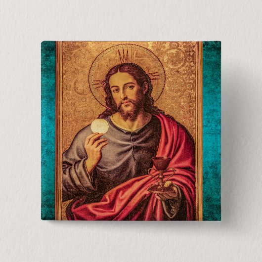 Jesus Fine art vintage Button (Vorderseite)