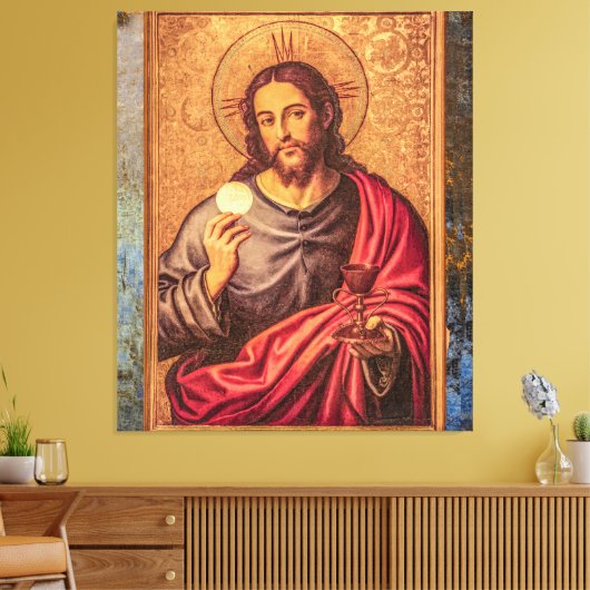 Jesus Fine Art Vintage canvas Leinwanddruck (Insitu (Wohnzimmer))