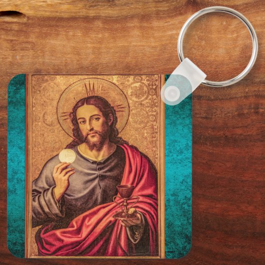 Jesus Fine art vintage key ring Schlüsselanhänger (Rückseite)