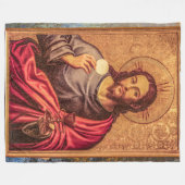 Jesus Fine Art woven polar blanket Fleecedecke (Vorderseite (Horizontal))