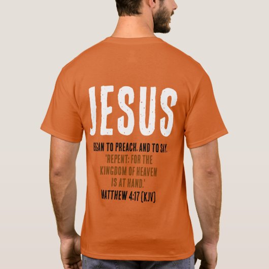 "JESUS fing an zu predigen." 04:17 - 31. Oktober T-Shirt (Rückseite)
