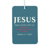 Jesus fing an zu predigen. Matthew 4:17 Autolufterfrischer (Vorderseite)