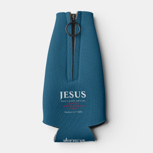 Jesus fing an zu predigen. Matthew 4:17 Flaschenkühler (Rückseite)