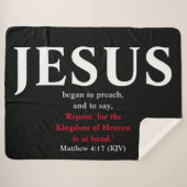 Jesus fing an zu predigen. Matthew 4:17 Sherpadecke (Vorderseite (Horizontal))