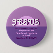 Jesus fing an zu predigen. Matthew 4:17 Soda Button (Vorderseite)