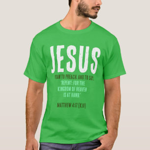 JESUS fing an zu predigen. Weihnachtsbaum Grüne Fa T-Shirt