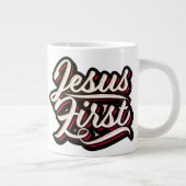 Jesus First 70's Style Jumbo-Tasse (Rechts)