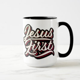 Jesus First 70's Style Tasse