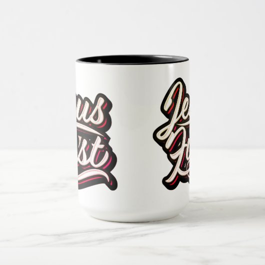 Jesus First 70's Style Tasse (Zentrum)