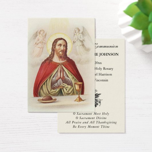 Jesus First Communitylic Catholic Remembrance Card (Schreibtisch)