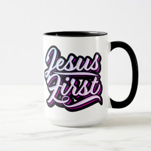 Jesus First Pinks and Purples Tasse