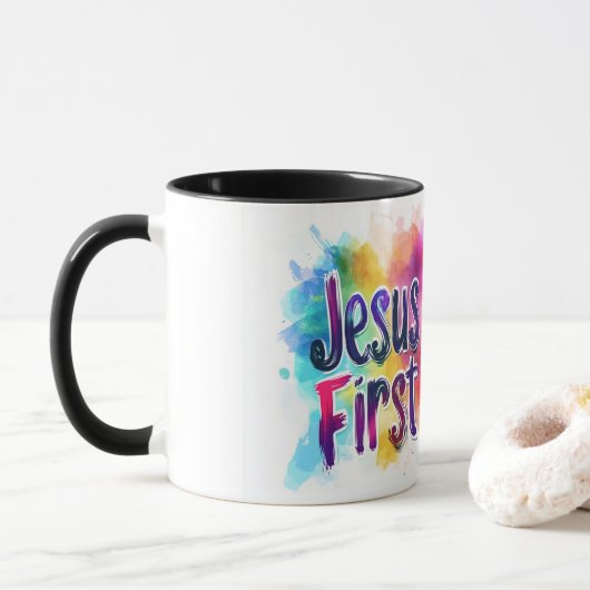 Jesus First Tasse (Mit Donut)