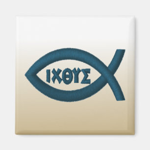 Jesus-Fisch-christliches Symbol Magnet