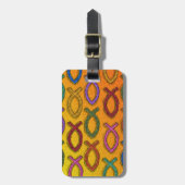 JESUS-FISCH-ENTWURF GEPÄCKANHÄNGER (Vorderseite vertikal)