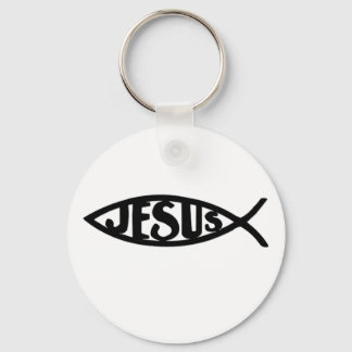Jesus Fisch (Schlüsselanhänger schwarz) Schlüsselanhänger