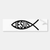 Jesus-Fisch-Symbol Autoaufkleber (Vorne)