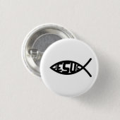 Jesus-Fisch-Symbol-Button Button (Vorne & Hinten)