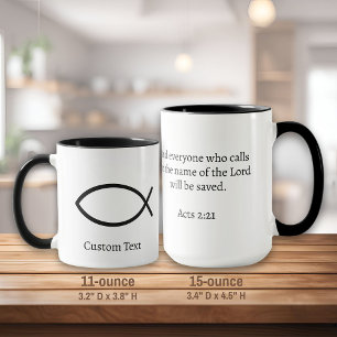 Jesus-Fisch-Symbol Tasse