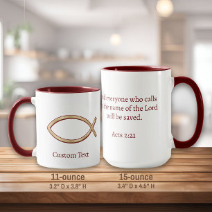 Jesus-Fisch-Symbol Tasse