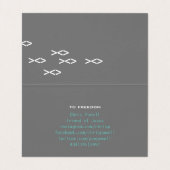 Jesus-Fisch-Text Visitenkarten (Innenseite Aufgefaltet)