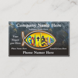 Jesus-Fisch-Visitenkarte - besonders angefertigt Visitenkarte