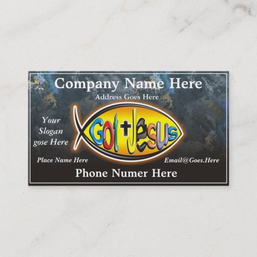 Jesus-Fisch-Visitenkarte - besonders angefertigt Visitenkarte (Vorderseite)