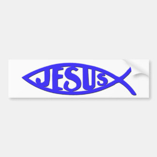 Jesus-Fische (Autoaufkleber-Blau) Autoaufkleber