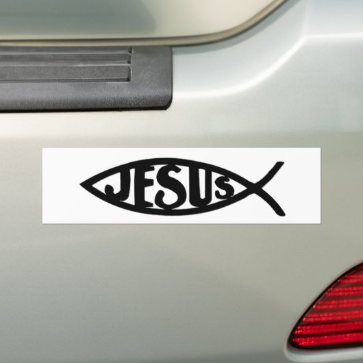 Jesus-Fische (Autoaufkleber-Schwarzes) Autoaufkleber (Auf Auto)