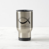 Jesus-Fische christlicher Ichthys Scripture-Vers Reisebecher (Mittel)