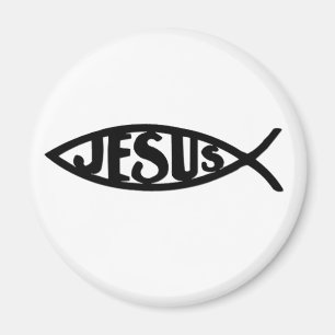 Jesus-Fische (Magnet-Schwarzes) Magnet