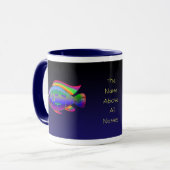 Jesus-Fische mit Hintergrund Tasse (Vorderseite Links)