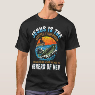 Jesus Fischer Von Menschen Shirt Bibelvers Angeln