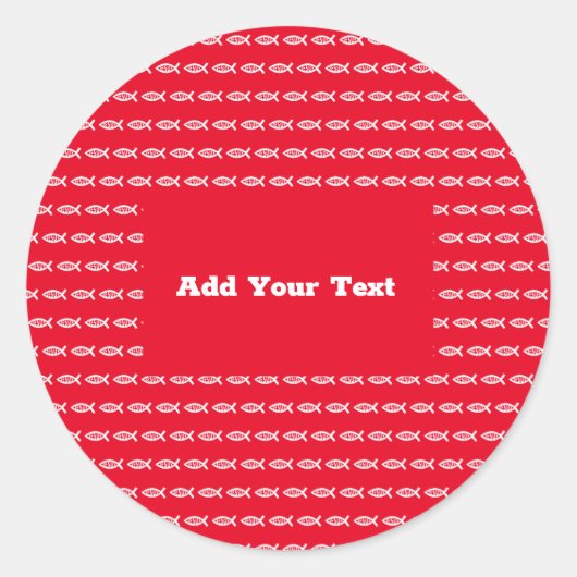 Jesus Fish Christlich ichthys Symbol Runder Aufkleber (Vorderseite)