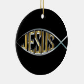 Jesus Fish Cutout Keramikornament (Rechts)