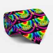 JESUS FISH ICHTHYS CHRIST RAINBOW KRAWATTE (Gerollt)