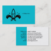 Jesus Fish Lilie Social Visitenkarte (Vorne/Hinten)