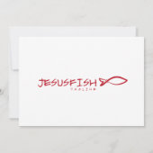 Jesus FISH Logo-Vorlage Einladung (Rückseite)