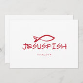 Jesus FISH Logo-Vorlage Einladung (Vorne/Hinten)