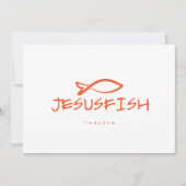 Jesus FISH Logo-Vorlage Einladung (Vorderseite)