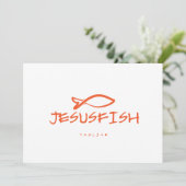 Jesus FISH Logo-Vorlage Einladung (Stehend Vorderseite)