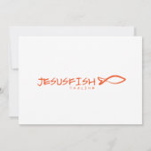 Jesus FISH Logo-Vorlage Einladung (Rückseite)