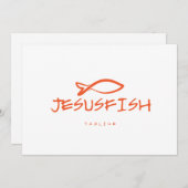 Jesus FISH Logo-Vorlage Einladung (Vorne/Hinten)