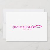 Jesus FISH Logo-Vorlage Einladung (Rückseite)