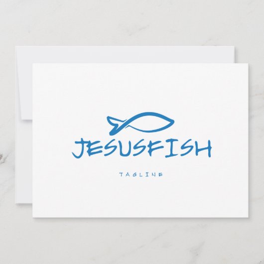 Jesus FISH Logo-Vorlage Einladung (Vorderseite)