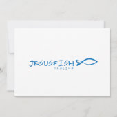 Jesus FISH Logo-Vorlage Einladung (Rückseite)