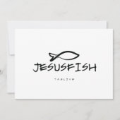 Jesus FISH Logo-Vorlage Einladung (Vorderseite)