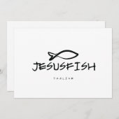Jesus FISH Logo-Vorlage Einladung (Vorne/Hinten)