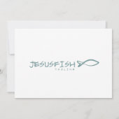Jesus FISH Logo-Vorlage Einladung (Rückseite)
