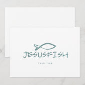 Jesus FISH Logo-Vorlage Einladung (Vorne/Hinten)