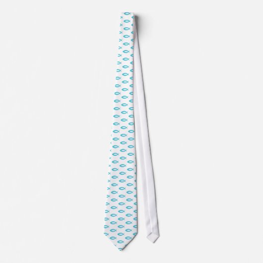 Jesus Fish Pattern Krawatte (Vorderseite)